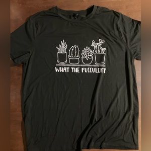 SHEIN “What the Fucculent” black shirt XL